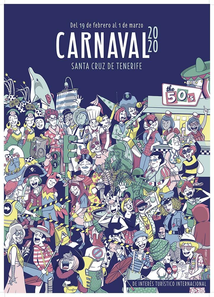 CARTEL CARNAVAL SANTA CRUZ DE TENERIFE 2020 VEKTOR